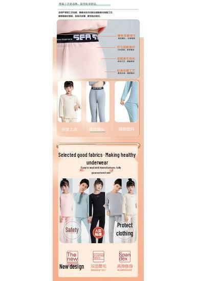 Children's Thermal Fleece Underwear Set - Unisex Base Layer Shirt & Pants
