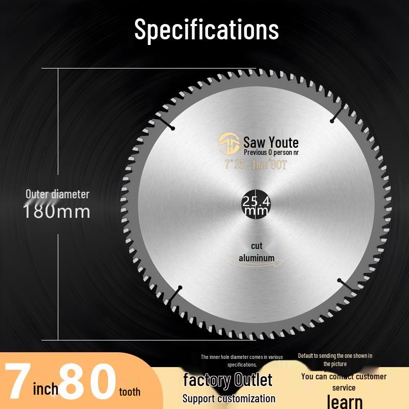 Woodworking Circular Saw Blade for 4, 10, or 12 Inch Cutting; Fits 125 Angle Grinder & 140 Lithium Battery Saw - Cuts Aluminum Sheets