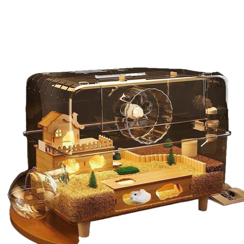 Luxury Extra-Large Golden Hamster Cage: Spacious, Easy-Clean, Anti-Bite Design