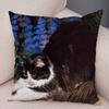 Pet cartoon animal pillowcase sofa home car  cute watercolor cat cushion cover decoration