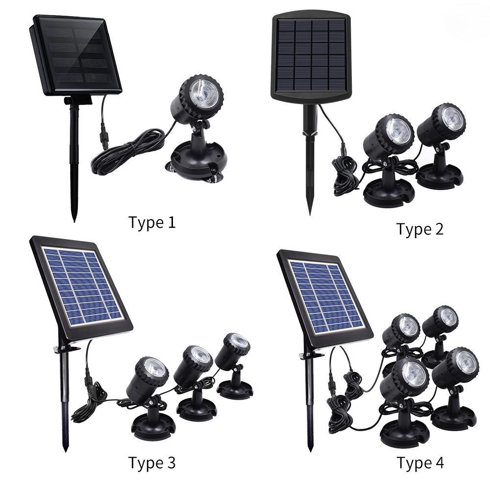 LED Pool Lights Waterproof Solar Powered Garden Pond Light Pathway Lawn Backyard Lighting Outdoor Security Landscape Lamp