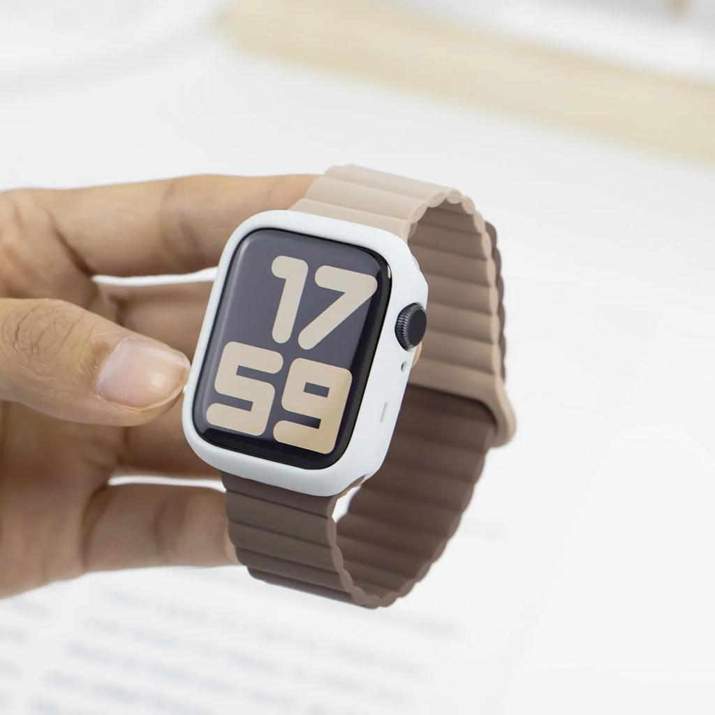 Koreanisch Niedliches Silikonarmband + Hülle Für Apple Watch Armband 44mm 45mm 49mm 42mm 40/38mm 41MM Frauenarmband Für iWatch 9 7 8 6 5 4 SE