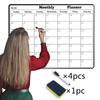 Magnetic Refrigerator Planner Set: Weekly & Monthly Erasable Soft Magnets for Home Decor