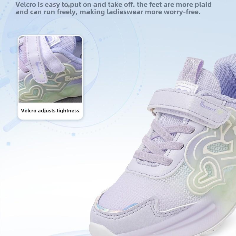 WARRIOR Classmate Spring and Autumn New Girls Breathable Sports Shoes Children's Mesh Casual Shoes Lightweight Running Shoes