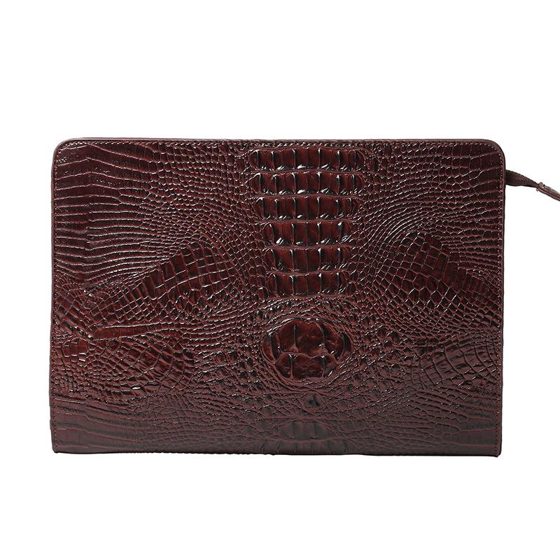 Crocodile Pattern Men'S And Women'S Clutch Bags, Korean Version Men'S Bags, Casual Envelope Bags, Ipad Bags, File Bags, Trendy Handbags.