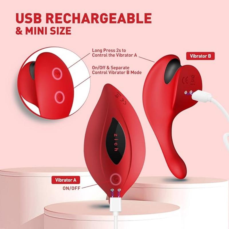 Fjernkontroll og APP Invisible Wearable Dual Vibrator 10 Frequency Vibrating Clitoral Nipple Stimulator Par Flørtende Vibrator Voksenprodukter