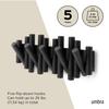 Umbra Wall Hooks, 5-Row, Storage, Wall-Mounted, Interior, 10kg Weight Capacity, Picket, Black, 21011471040, W38 x D4 x H17cm