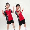 Kids Adult Badminton Training Set Short Sleeve Top Shorts Sports Uniforms Customizable