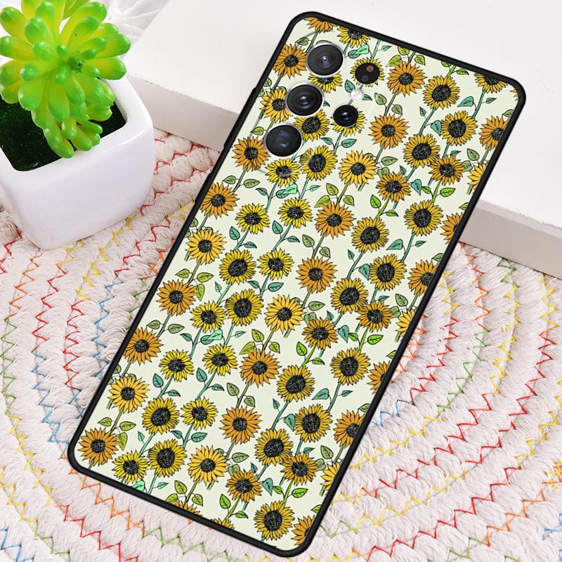 Sunflower TPU Phone Case For Samsung Galaxy Note 10 Pro S26 S25 S24 S23 S22 Ultra Plus S21 FE S20 Shockproof Cover