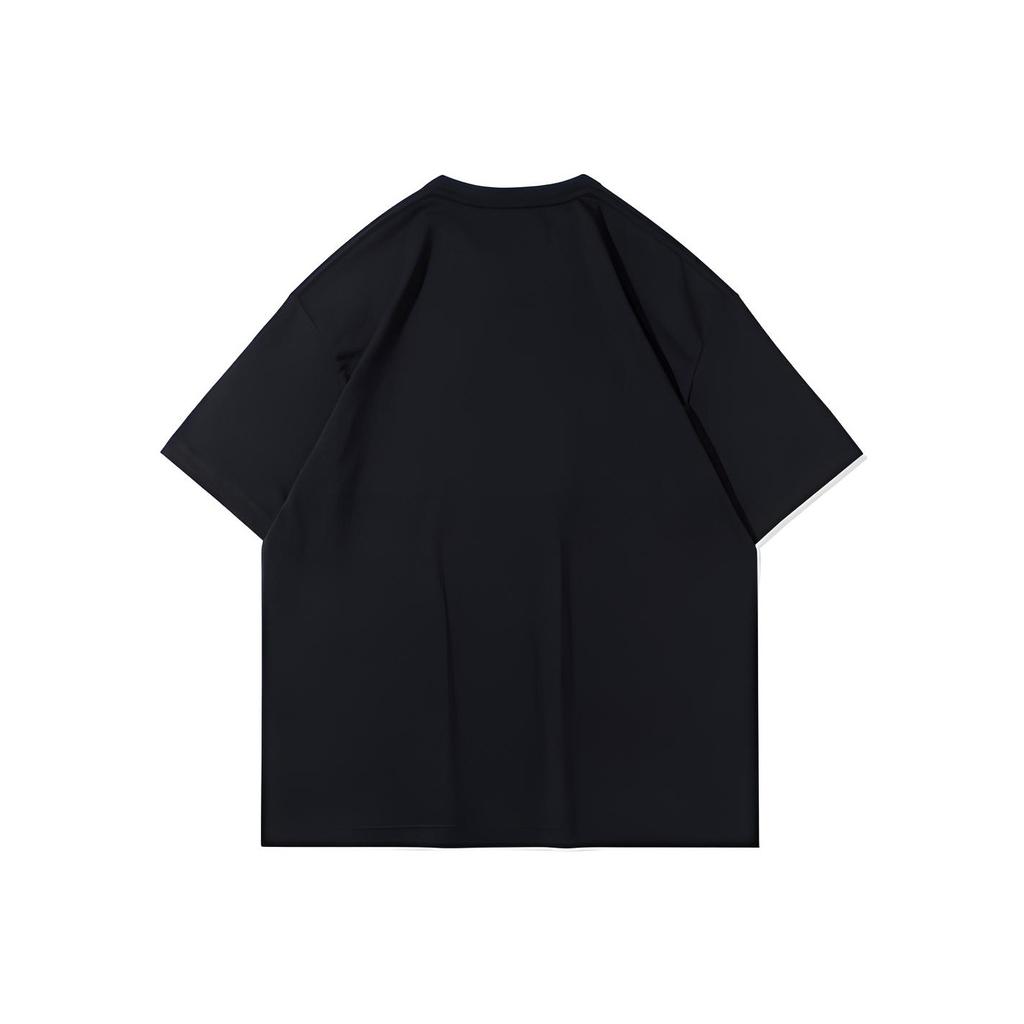 Li Ning X Steven Harrington Kollaboration Cartoon Buchstaben Print Locker Kurzarm T-Shirt Unisex Oberteile Schwarz AHSR935-3