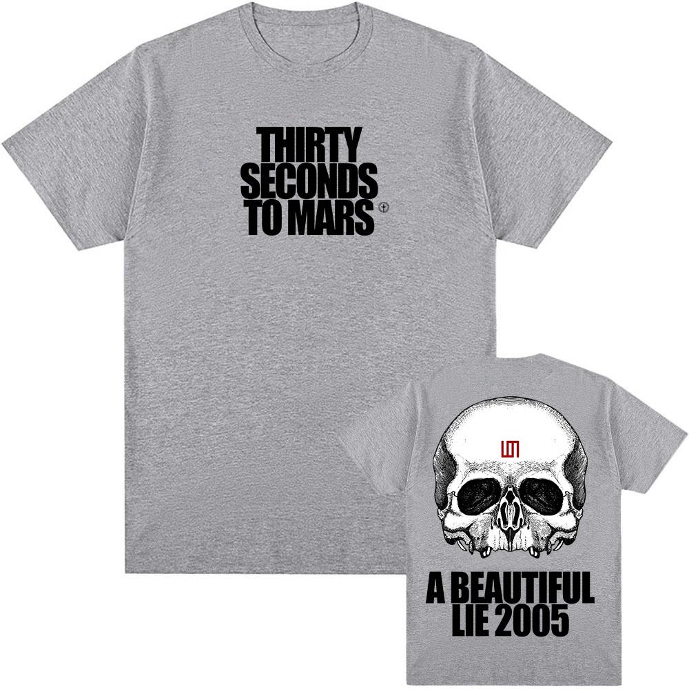 

Красива брехня 2005 Футболка THIRTY SECONDS TO MARS Футболки Рок-гурт Хіп-хоп Унісекс Вуличний одяг Бавовна Літня Футболка для чоловіків/жінок Хлопчики 4XL