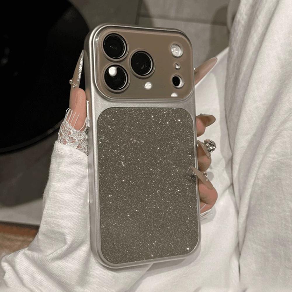 

Fashion Gradient Glitter Sparkling Crystal Camera Window Case For iPhone 17Pro 17 16 15 14 Pro Max 13 Plating Bumper Armor Cover iPhone17