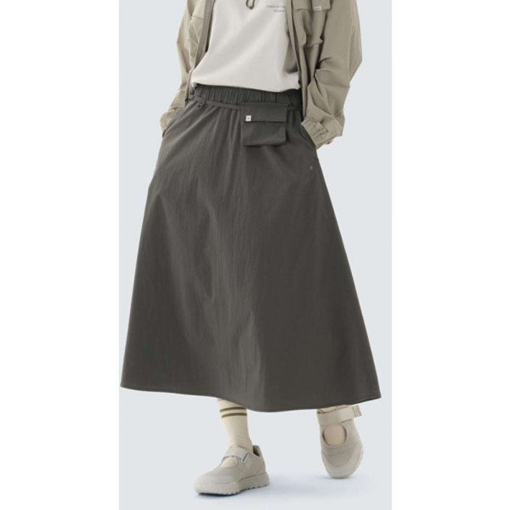 Snow Peak Root FLared Long Skirt Skirt Rustic Khaki L Size Gs S26mwrsk61