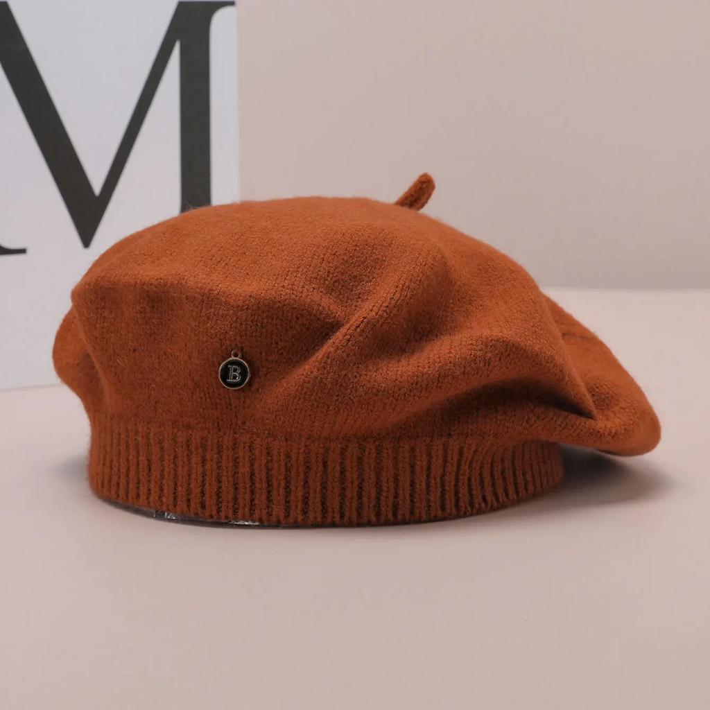 Luxury Stars Women's Wool Beret Winter Warm Beanie Hat Fashion Girl's French Painter Hats Vintage Female Berets Caps
