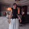 European and American spring new retro Hepburn style sleeveless polka dot long dress elegant dress
