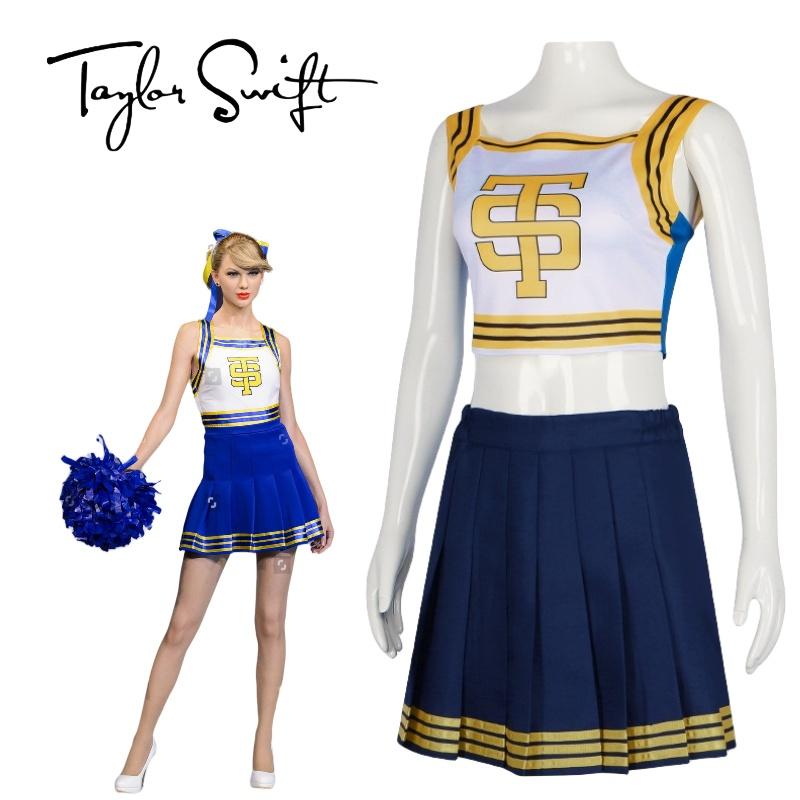 Taylor Cheerleading Swift Dance Skirt Uniform Costume Anime Party Halloween Fans