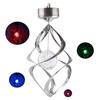 1Pc Outdoor Stainless Steel LED Solar Light Hollow Ball Acrylic Ball Rotating Chandelier Garden Landscape Light Waterproof