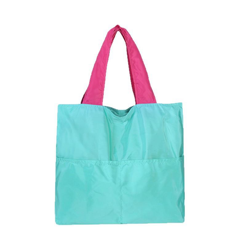 Japanese-Style Foldable Cloud Bag: Portable, Large-Capacity, Waterproof Shoulder & Handheld Grocery Bag with Zipper.