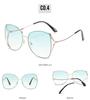 Women's Fashion Polygon Metal Sunglasses with Ocean Lens - New Trendy Design