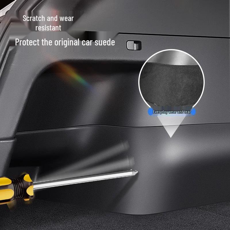 Tesla Model Y Trunk Side Panel Suede Pad Interior Modification