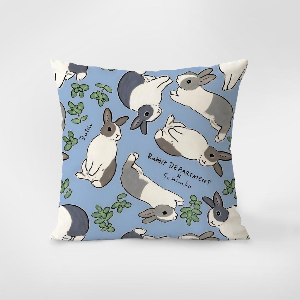 Rabbit Theme Retro Pillowcase Dormitory Decoration Office Living Room Home Pillowcase