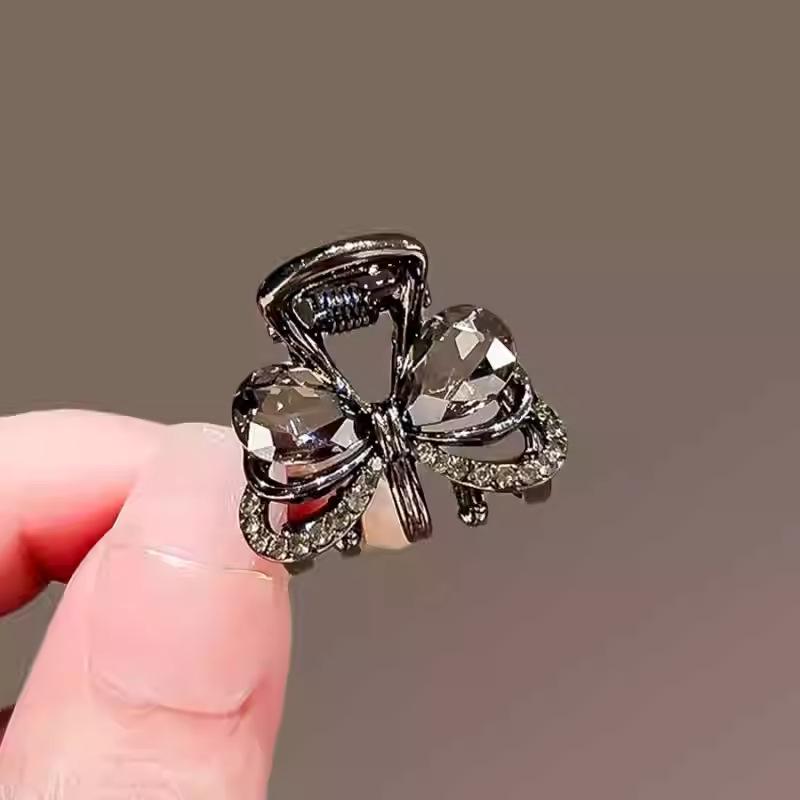 Crystal Flower Hair Claw Clip - Korean Style 2025