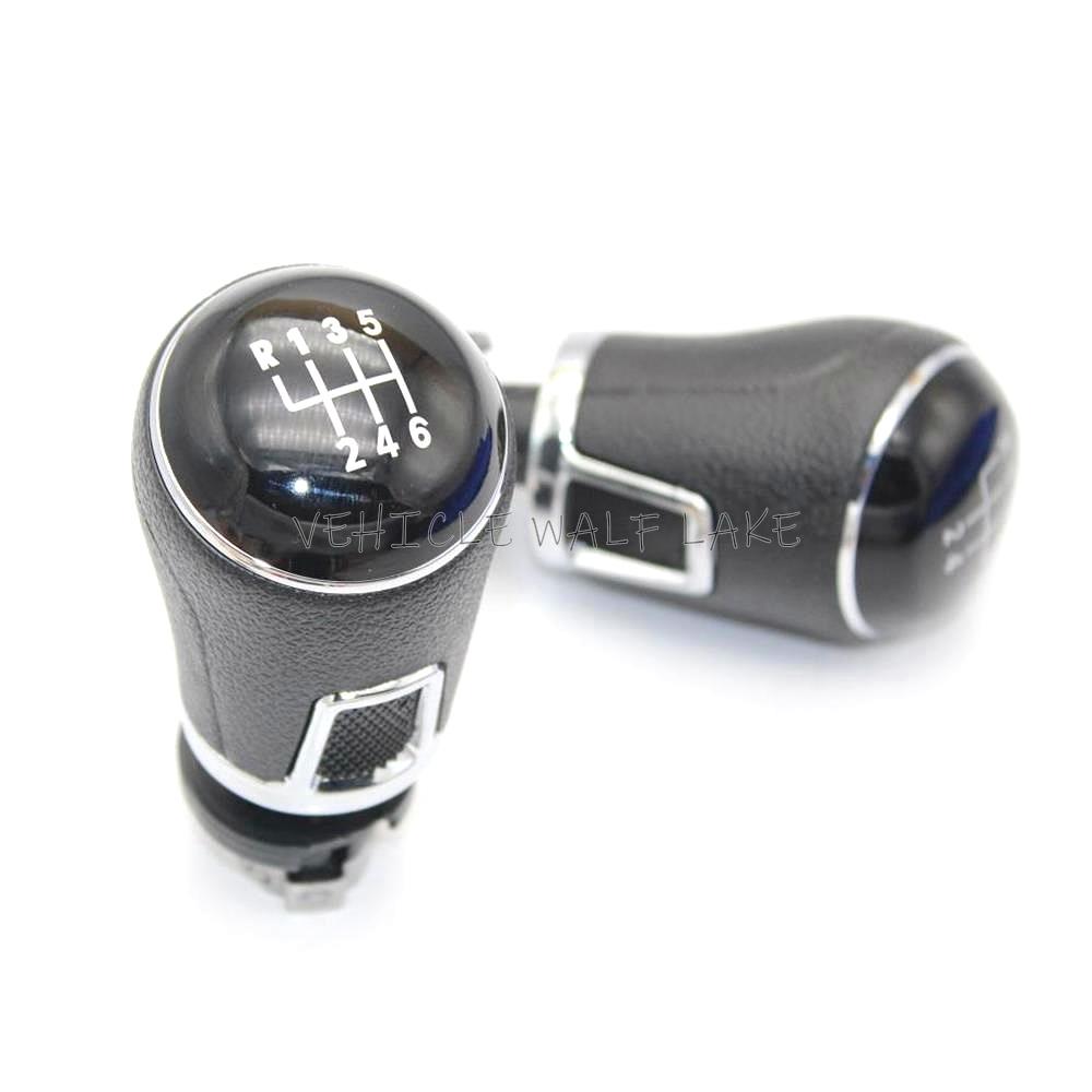 For VW Passat B7 2011 2012 2013 2014 2015 Car-Styling 5 / 6 Speed Gear Stick Lever Shift Knob With PU Leather Boot