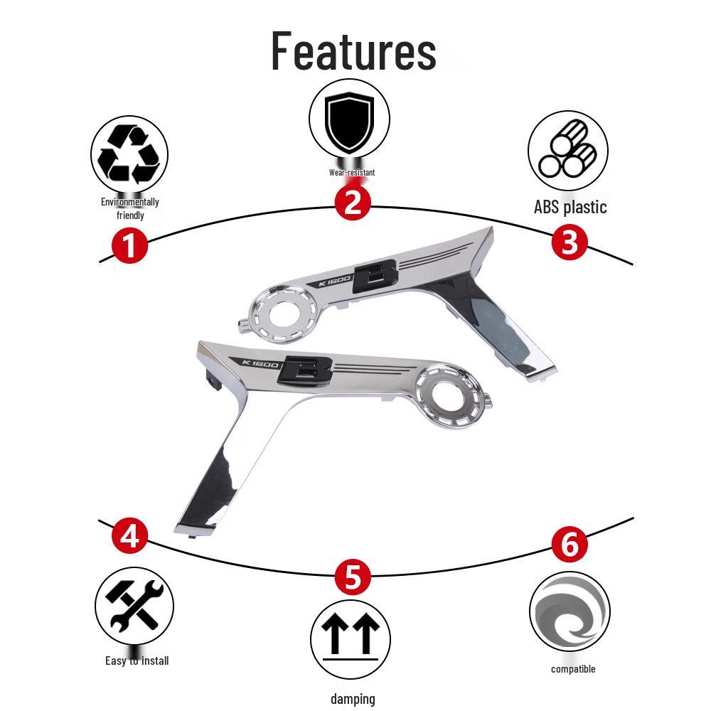 BMW K1600B Electroplated Emblem Trim Plate Set (Left & Right)