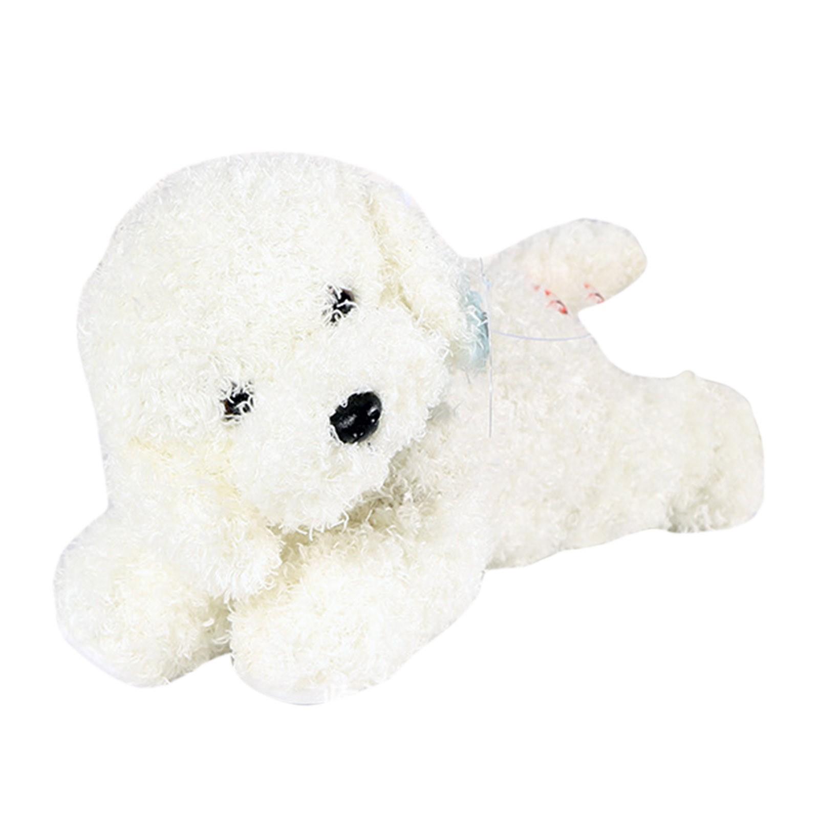 Plush Teddy Dog Doll Cute Simulation Stuffed  Puppy Dog Doll Toys Gift белый