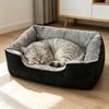 Rectangle Pet Bed Cozy Cat Orthopedic Sofa Bed Warm Plush Dog Calming Bed for Cats Dogs Multiple Sizes Colors