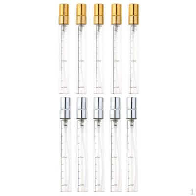 10 Stück 10 ml nachfüllbare Parfüm-Sprühflasche mit Skalierung Nützlich