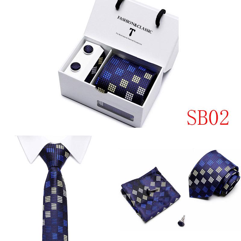 Men's Tie Gift Set: Striped & Polka Dot Tie, Pocket Square, Cufflinks