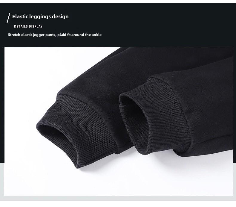 2025 Men's Loose Fit Velvet-Lined Winter Sports Pants with Zipper Cuffs