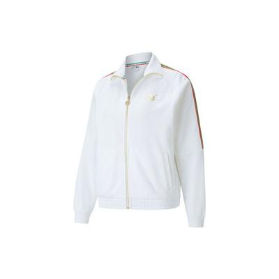Global Resonance Series Zip Knit Stand Collar Loose Jacket Women Jacket White 599061-02