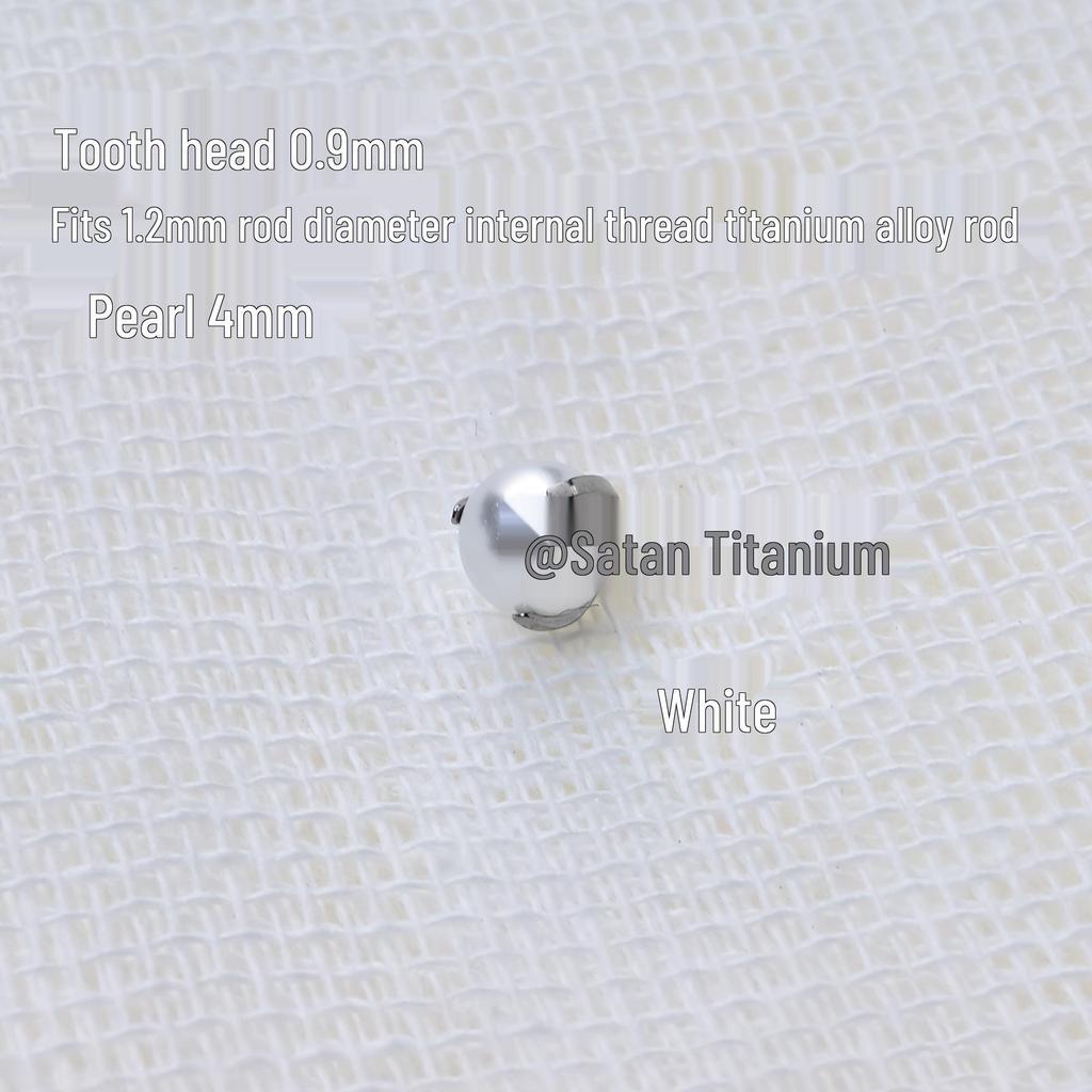 F136 Titanium Alloy Pearl Labret Stud - Internal Thread for Lip and Ear Cartilage