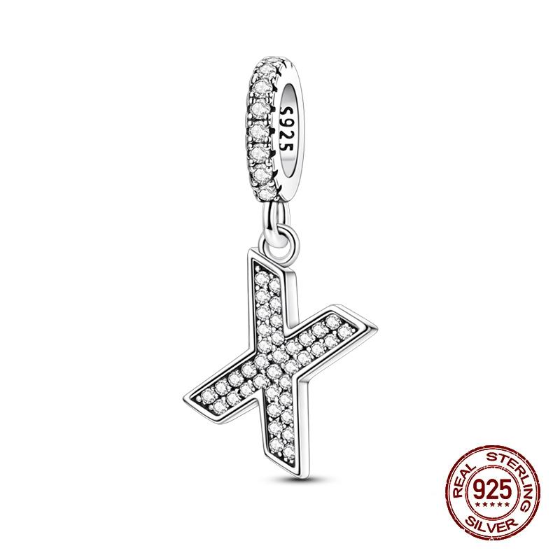 Classic Copper 26 Letters A-Z Alphabet Charms Beads Fit Original Bracelet Bangle Necklace Dangle Women Jewelry Gift