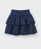 Koseumoseu Wrinkled Tiered Skirt (Navy)