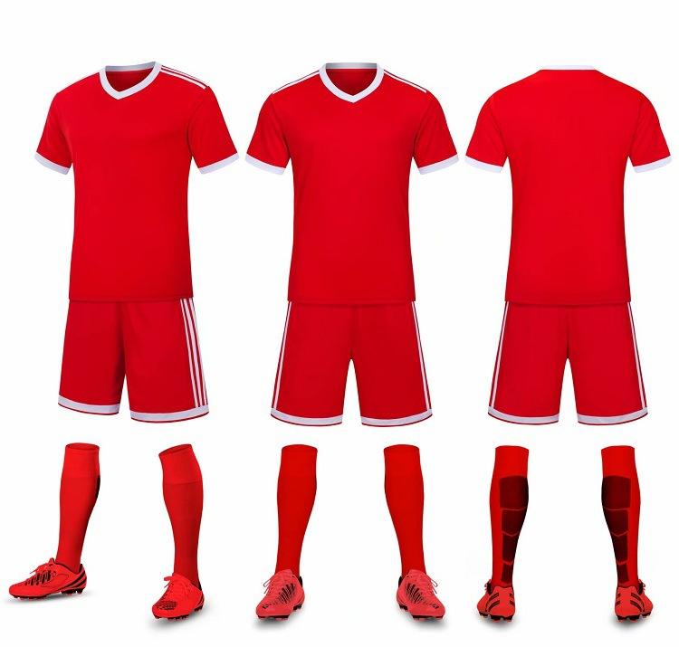 Adult Football Jersey Set Of The Same Style, Short Sleeves, Football Jersey For Primary And Secondary School Students For Football Training Matches S красный