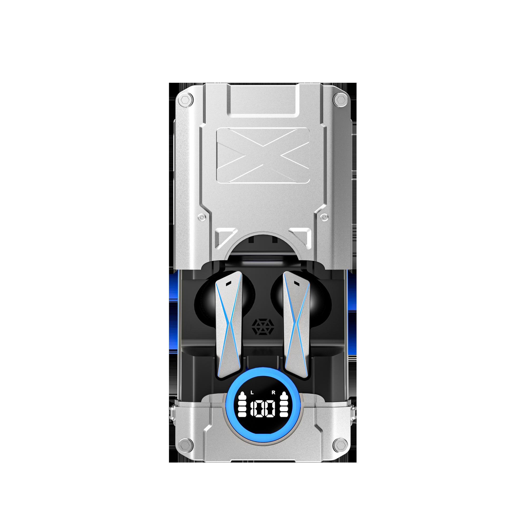 

DX-08 Mecha Style Wireless Bluetooth Gaming Earphones | New Model with Super Long Battery Life срібний