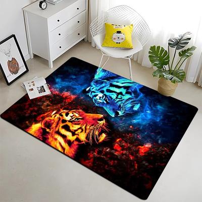 Tapis imprimé tigre féroce pour salon, grand tapis doux, chaise de sport électronique, tapis Alfombra, cadeaux, dropshipping, animal