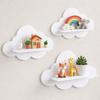 Wooden Floating Shelf Durable Cloud Shape Shelf Multi-functional Wall Mounted Shelves  Bathroom