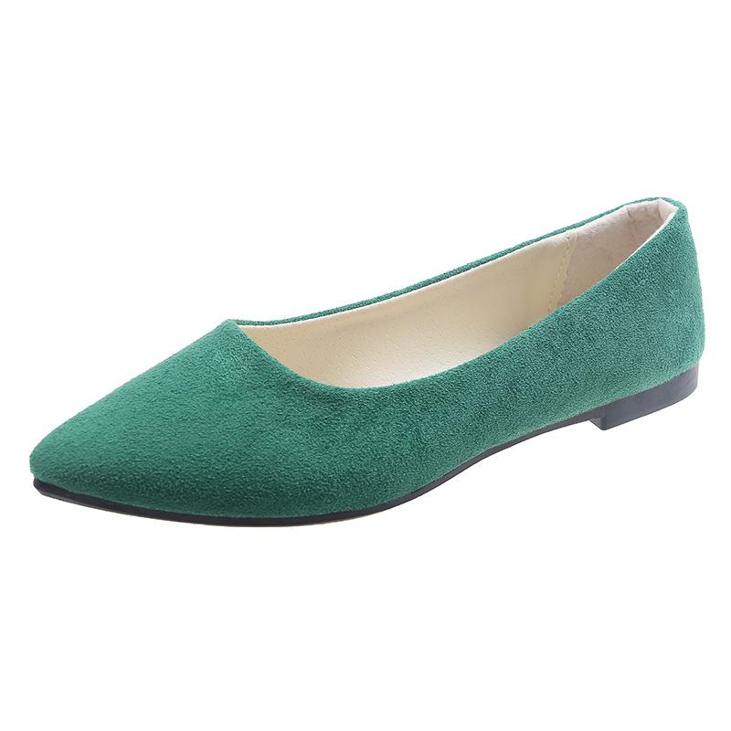 Moda Kadın Sivri Burun Loafer'lar Tekne Ayakkabı Bale Rahat Daireler Ayakkabı