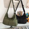Women's Canvas Crossbody Tote - High-End Light Luxury Single Shoulder Bag, Niche Couple Style, Workwear Design.
