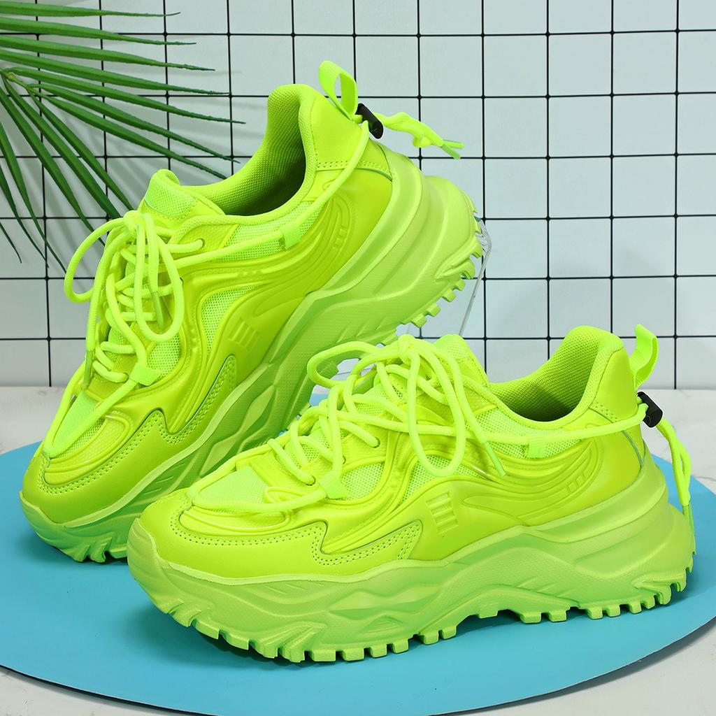 Chunky Sneakers Fashion Running Sports Shoes Women Platform Shoes Men Breathable Casual Sneakers Thick Sole Outdoor Footwear