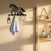 Equestrian Metal Key Hooks 7 Hooks Wall Mounted Rustproof Home Decor