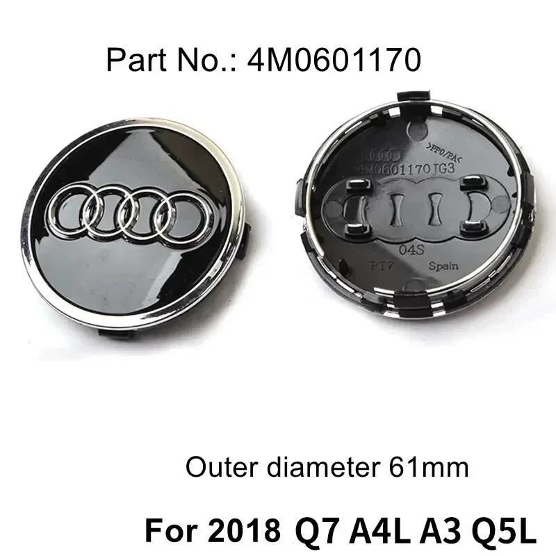 4 Pezzi Coprimozzi Centrali Ruota Copertura Stemmi Adesivi 60mm 61mm 68mm 69mm 77mm 137mm per Audi A3 A4 A5 A6 A7 A8 S4 S6 ecc.