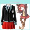 Danganronpa Killing Harmony Yumeno Himiko Fantastisk Cosplay Kostume Skoleuniform Kjole Til Fester