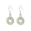 PANJBJ 925 Sterling Silver Rose Hotan Jade Earring for Women Girl Ethnic Style Versatile Temperament Jewelry Gift Dropshipping