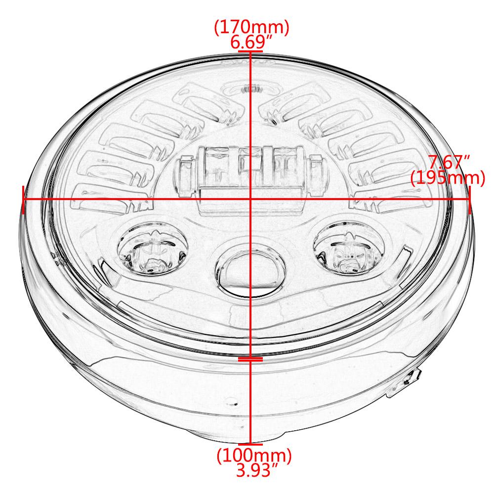 Motorcycle 7.5 Inch LED Headlight Fits For Harley Sportster Iron883 XL883 1200 Softail Dyna 7.5" Motorcycle Headlamp Cafe Racer