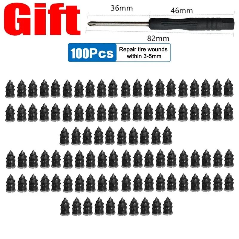 500/10Pcs Car Vacuum Tyre Repair Neil Truck Motorcycle Scooter Rubber Tire Puncture Repair Set Glue Repair Tire Film Rubber Nail
